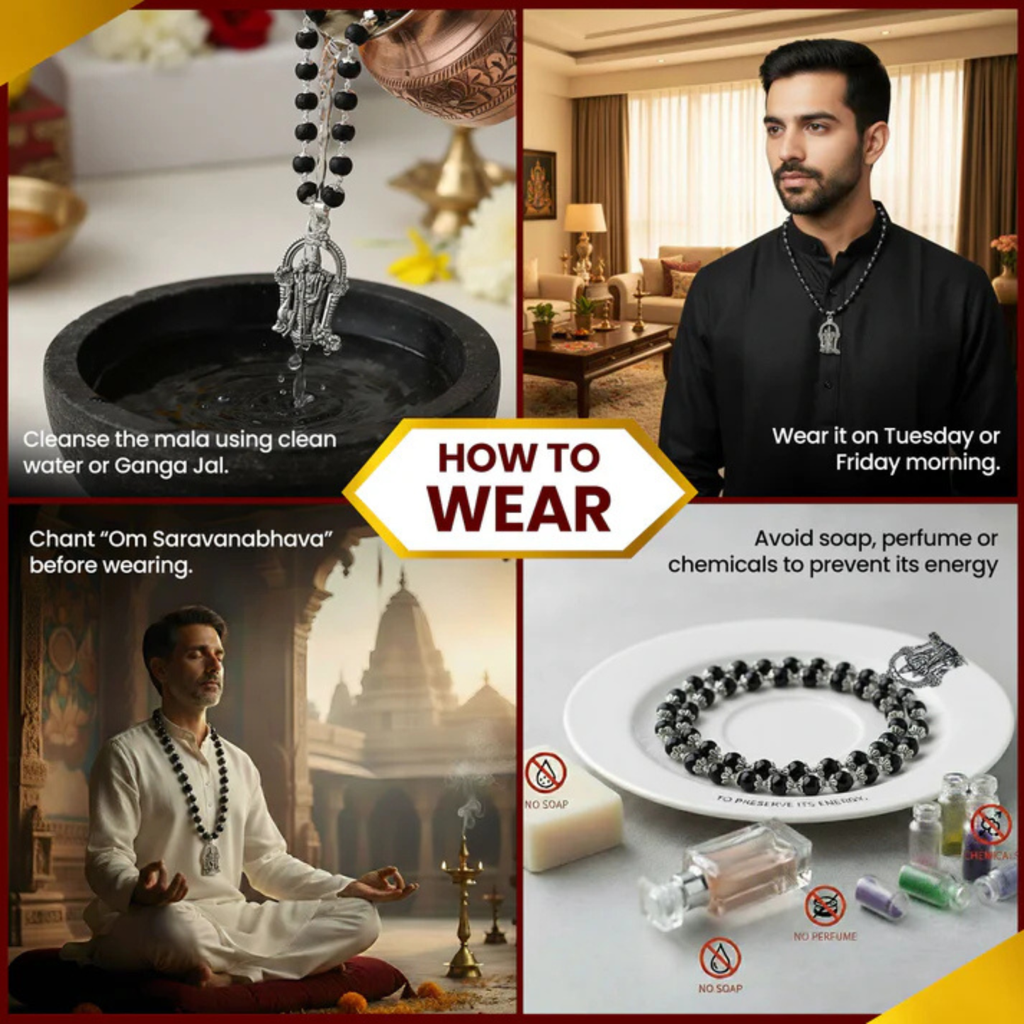 RudraPrana™ Murugan Karungali Mala