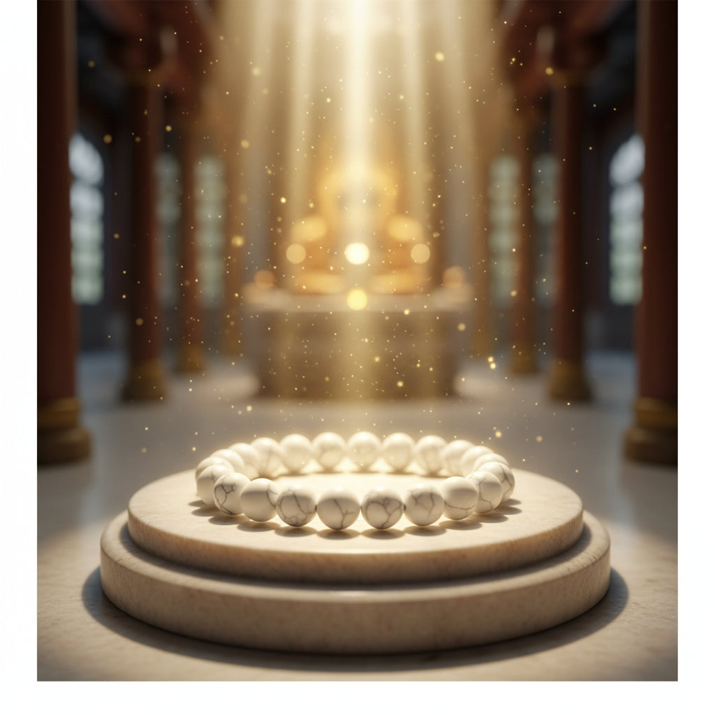 RudraPrana™ Howlite Calming & Emotional Stability Bracelet (8 MM)