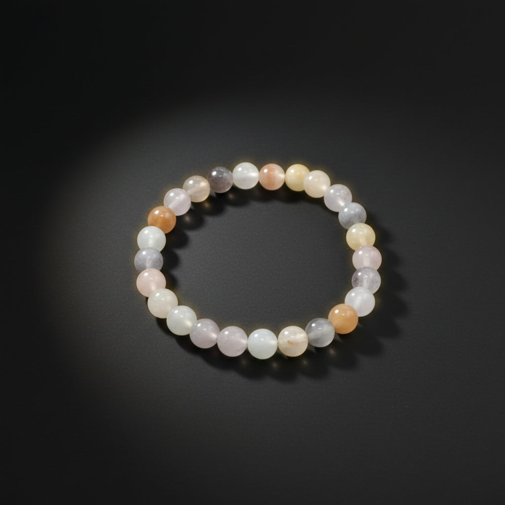 RudraPrana™ Rainbow Moonstone Intuition & New Beginnings Bracelet (8 MM)