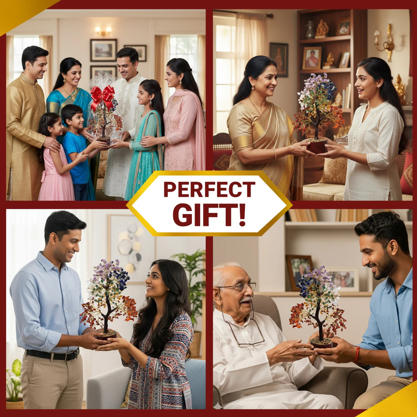 RudraPrana™ 7 Chakra Healing Tree (300 Beads)