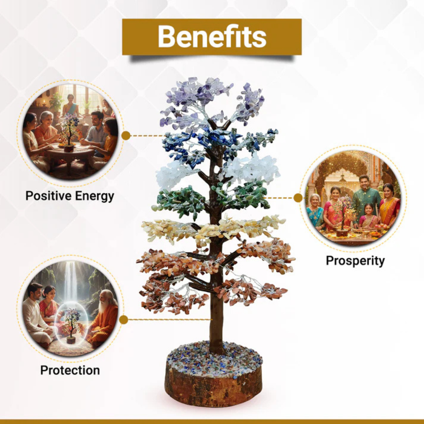 RudraPrana™ 7 Chakra Healing Tree (2000 Beads)