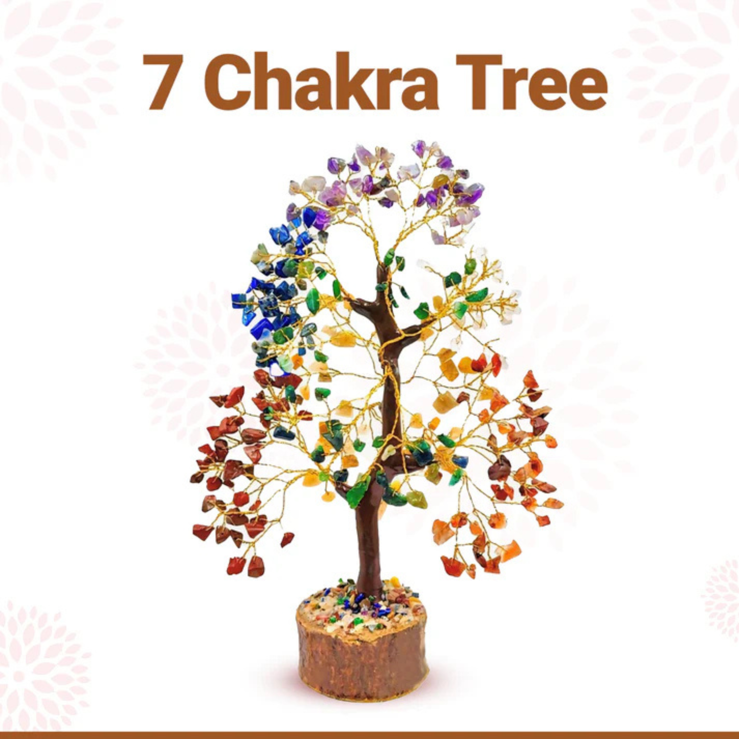 RudraPrana™ 7 Chakra Healing Crystal Tree (200 Beads)