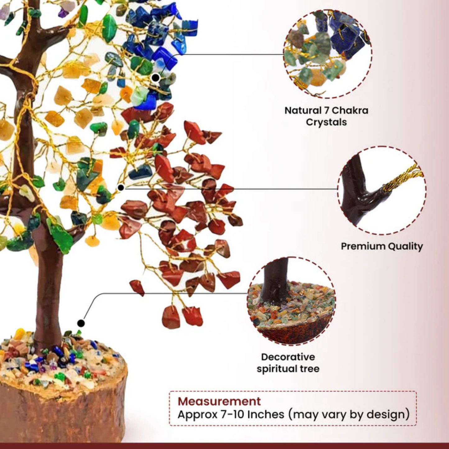 RudraPrana™ 7 Chakra Healing Tree (300 Beads)