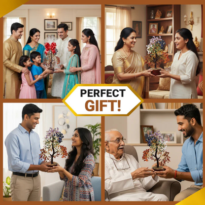 RudraPrana™ 7 Chakra Healing Crystal Tree (200 Beads)