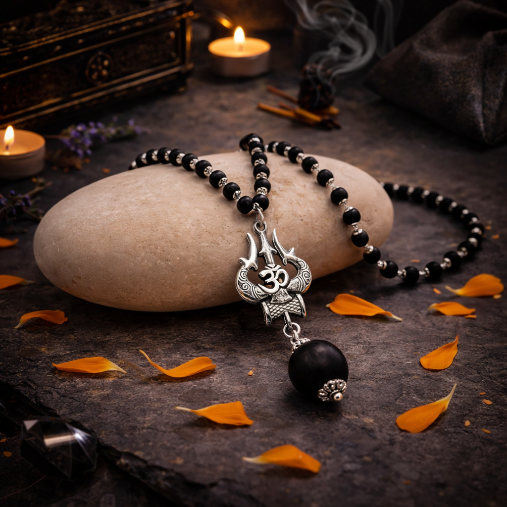 RudraPrana Karungali Shiv Om Mala™ (8MM Beads)