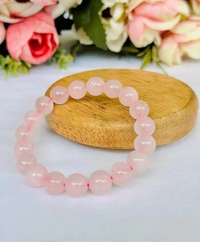 RudraPrana™ Rose Quartz Bracelet for Unconditional Love (8MM Beads)