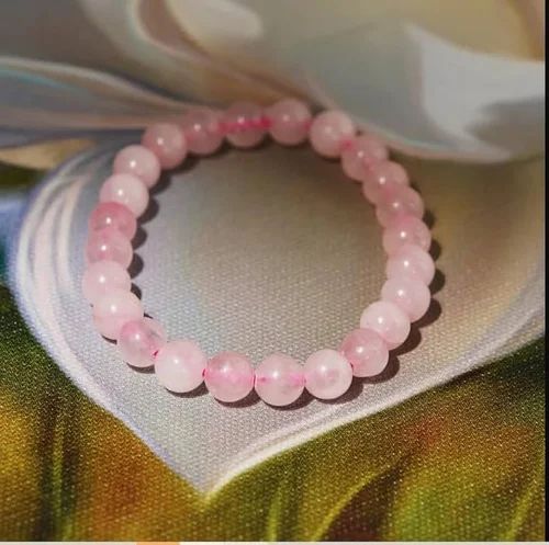 RudraPrana™ Rose Quartz Bracelet for Unconditional Love (8MM Beads)