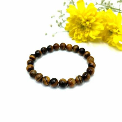 RudraPrana™ Tiger Eye Willpower & Protection Bracelet (8 MM)