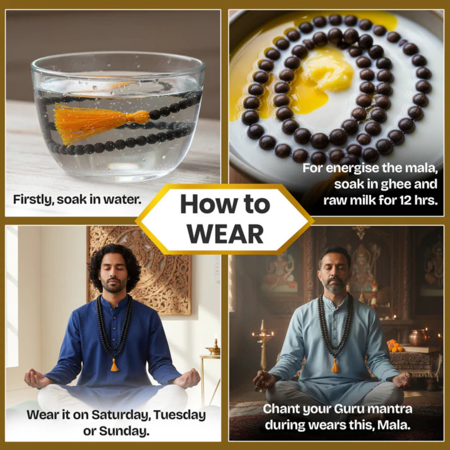 RudraPrana™ Karungali Mala – 8MM Sacred Protection Beads