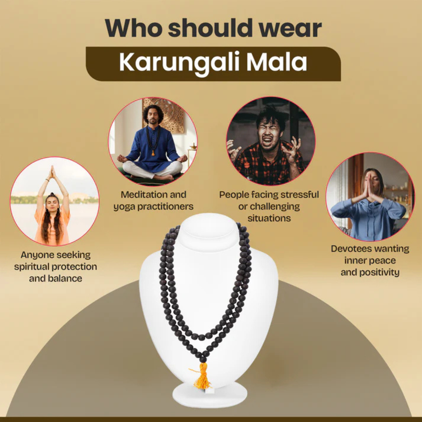 RudraPrana™ Karungali Mala – 8MM Sacred Protection Beads