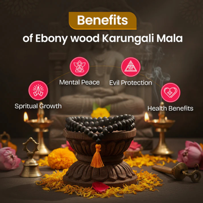 RudraPrana™ Karungali Mala – 8MM Sacred Protection Beads
