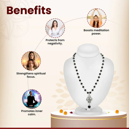 RudraPrana Karungali Shiv Om Mala™ (8MM Beads)