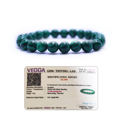 RudraPrana™ Malachite Protection & Transformation Bracelet (8 MM)