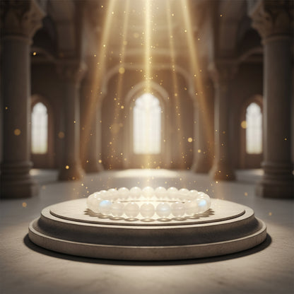 RudraPrana™ Moonstone New Beginnings & Intuition Bracelet (8 MM)