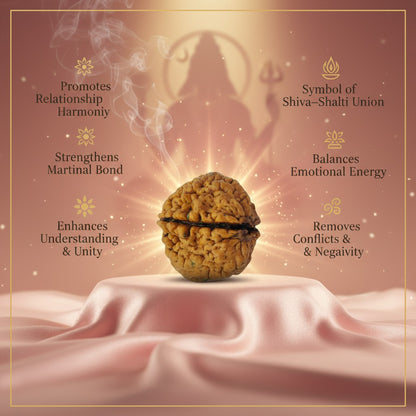 RudraPrana™ 2 Mukhi Rudraksha Pendant - Nepal Origin