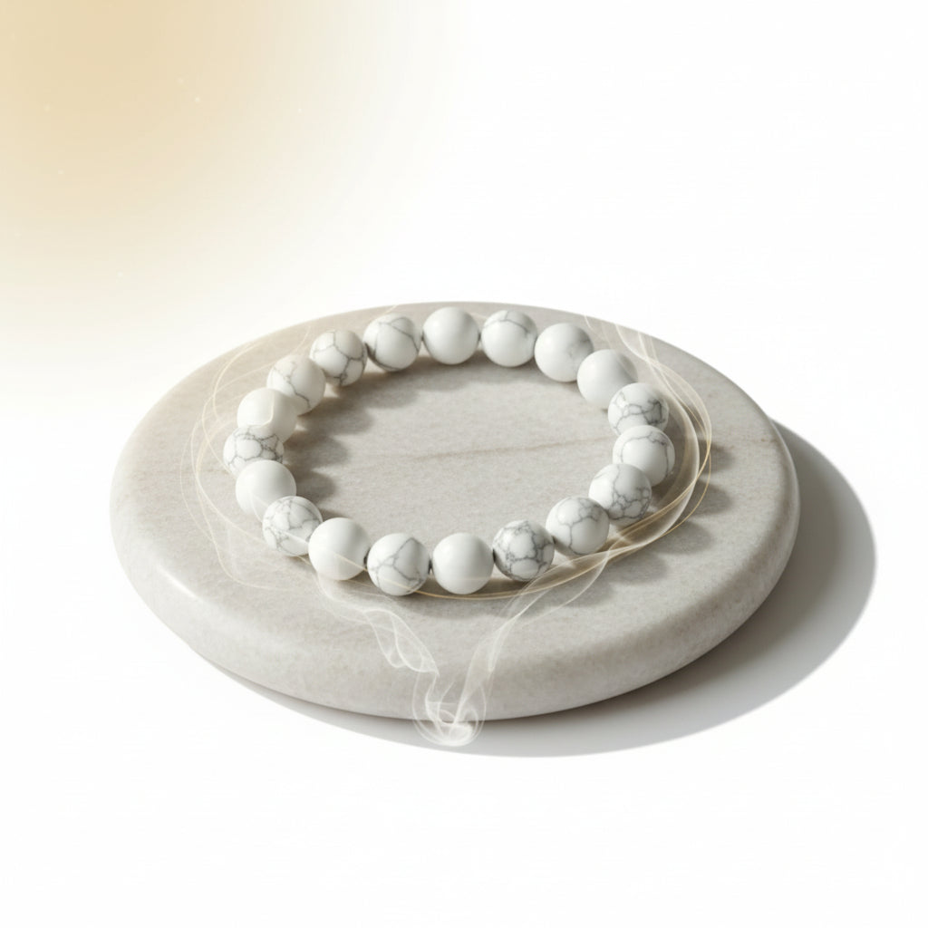 RudraPrana™ Howlite Calming & Emotional Stability Bracelet (8 MM)