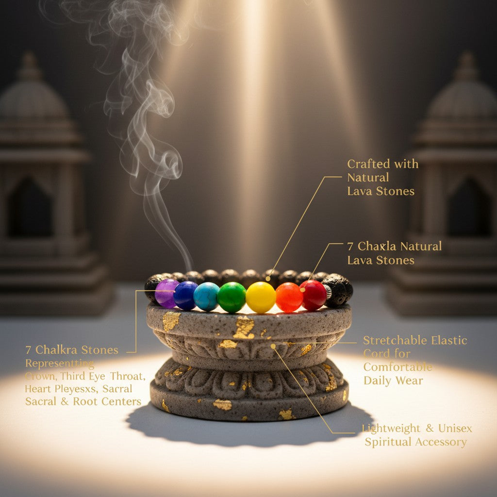 RudraPrana™ 7 Chakra Healing Bracelet (8MM Beads)