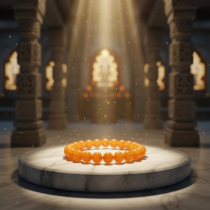 RudraPrana™ Orange Aventurine Confidence & Emotional Healing Bracelet (8 MM)