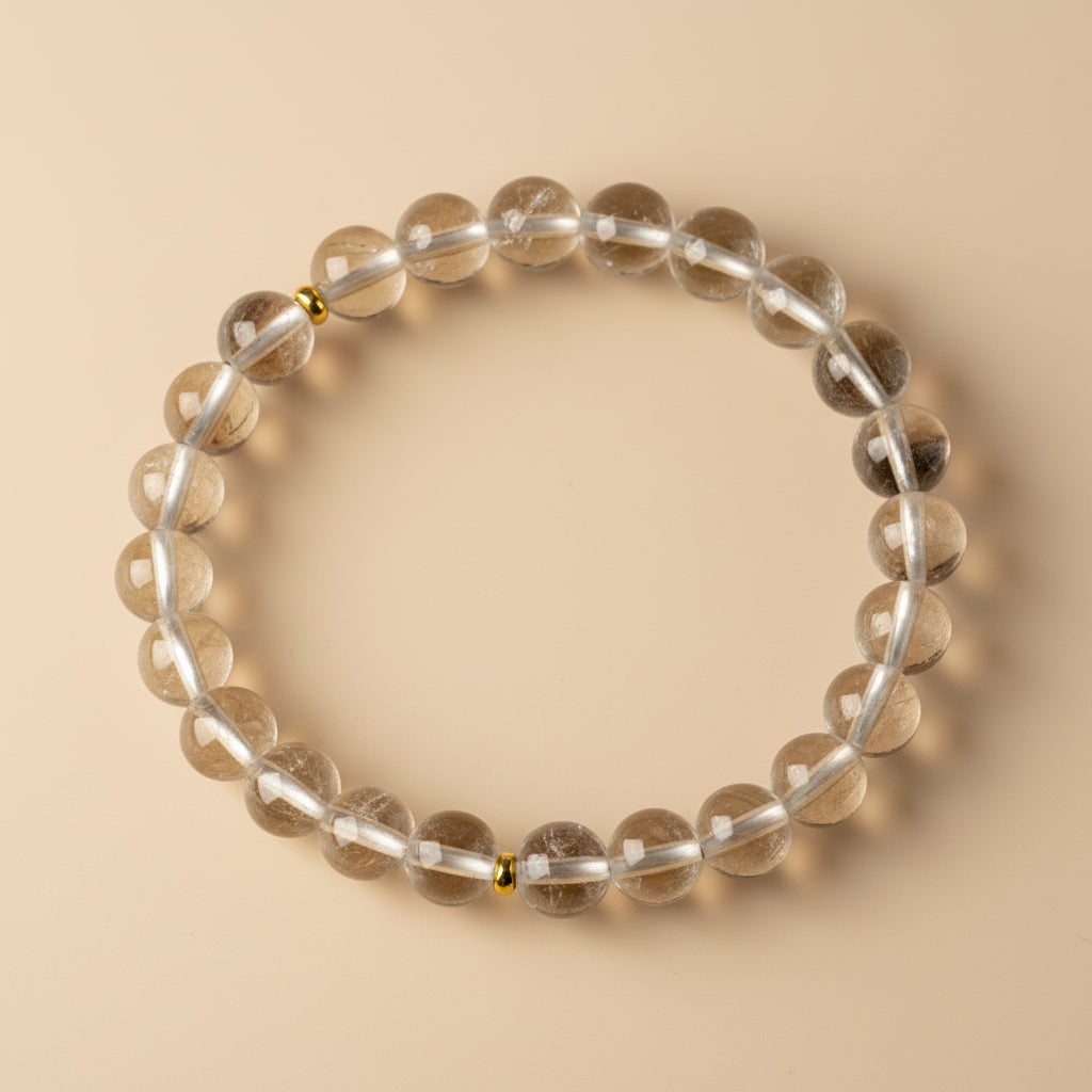 RudraPrana™ Clear Quartz AAA Diamond Cut Energy Amplifier Bracelet (8 MM)