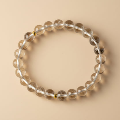 RudraPrana™ Clear Quartz AAA Diamond Cut Energy Amplifier Bracelet (8 MM)
