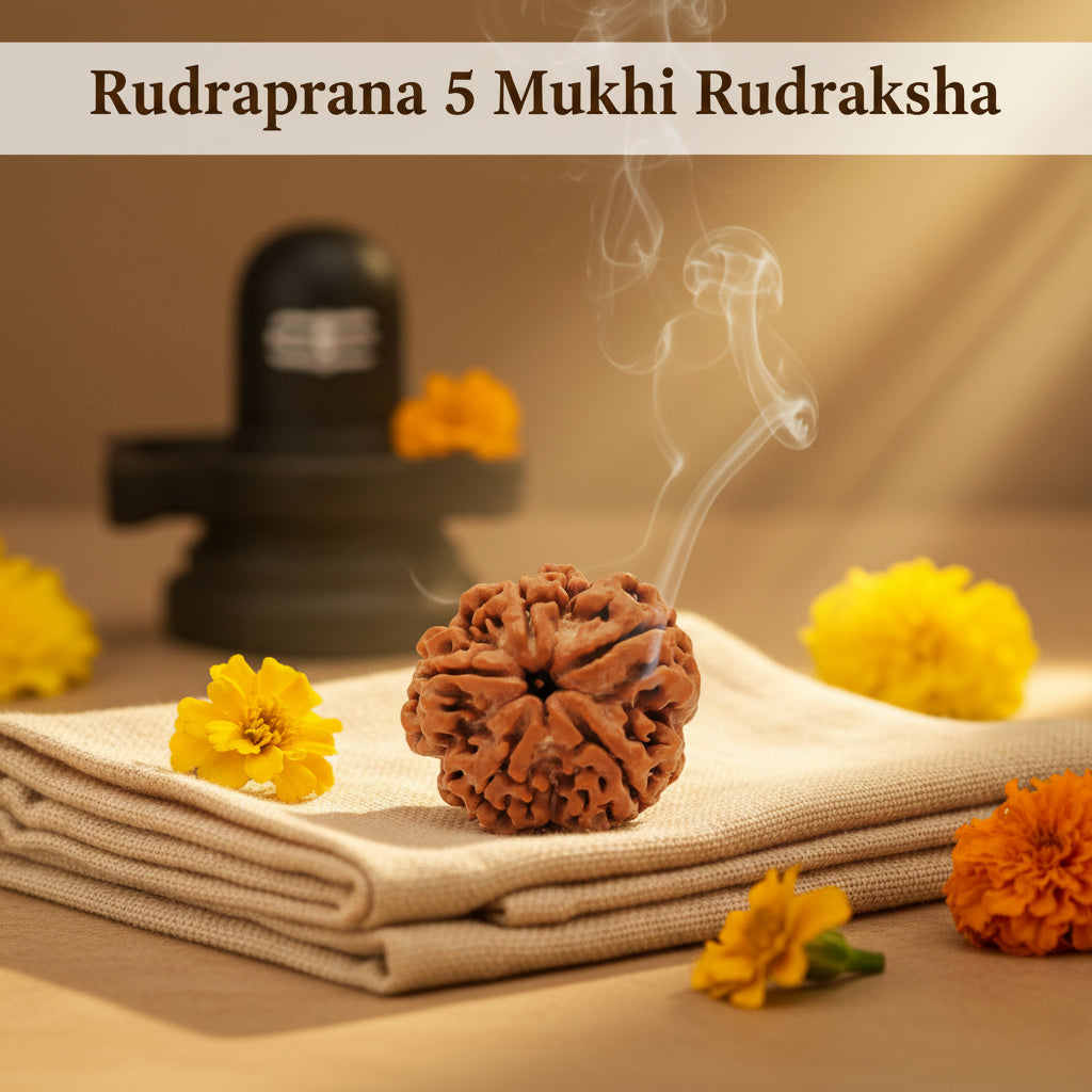 RudraPrana™ 5 Mukhi Rudraksha Pendant - Nepal Origin