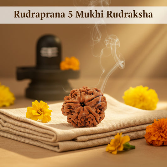 RudraPrana™ 5 Mukhi Rudraksha Pendant - Nepal Origin