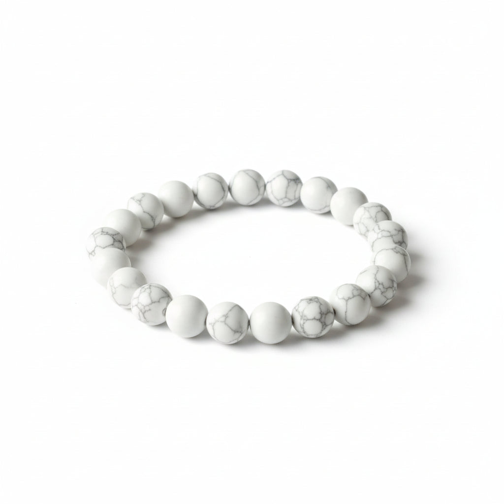 RudraPrana™ Howlite Calming & Emotional Stability Bracelet (8 MM)