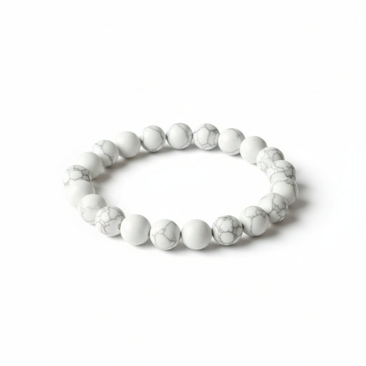 RudraPrana™ Howlite Calming & Emotional Stability Bracelet (8 MM)