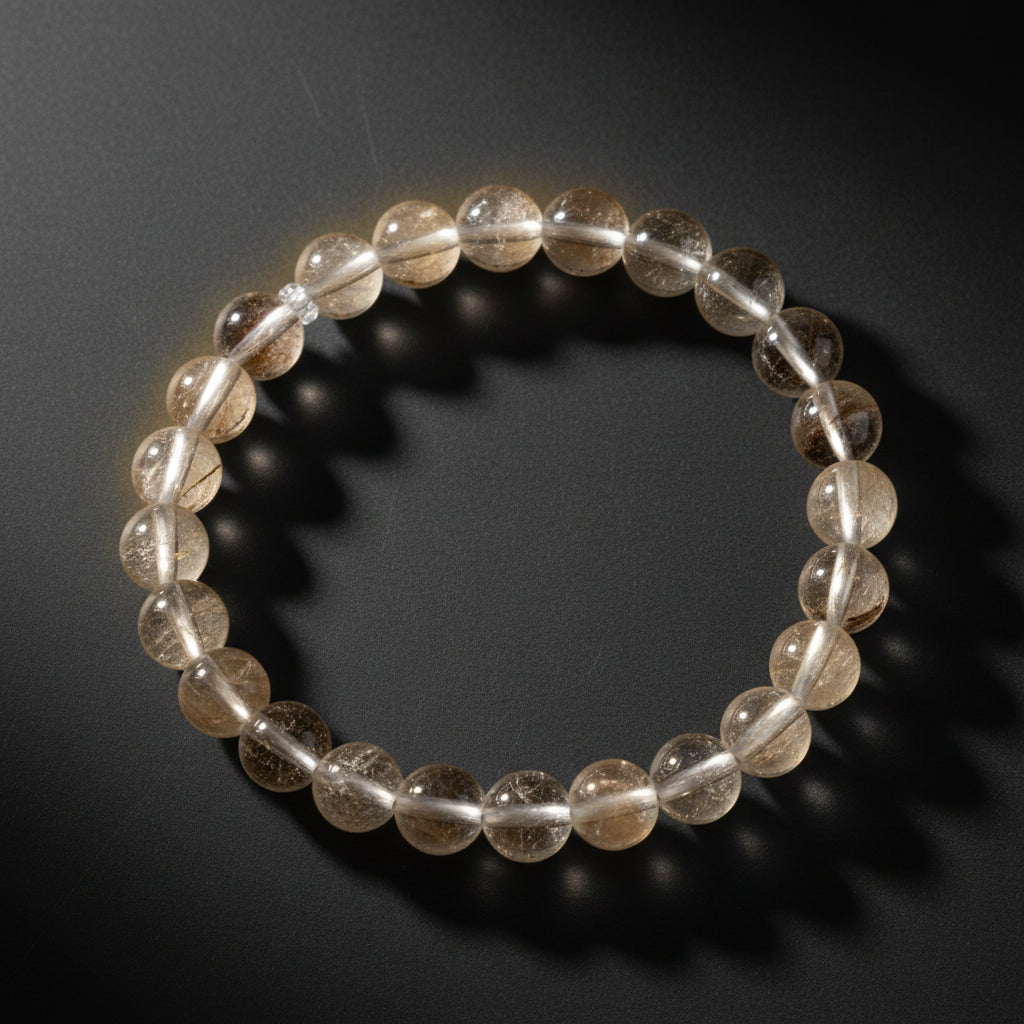 RudraPrana™ Clear Quartz AAA Diamond Cut Energy Amplifier Bracelet (8 MM)