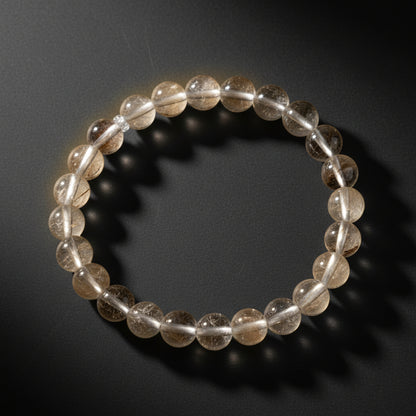 RudraPrana™ Clear Quartz AAA Diamond Cut Energy Amplifier Bracelet (8 MM)