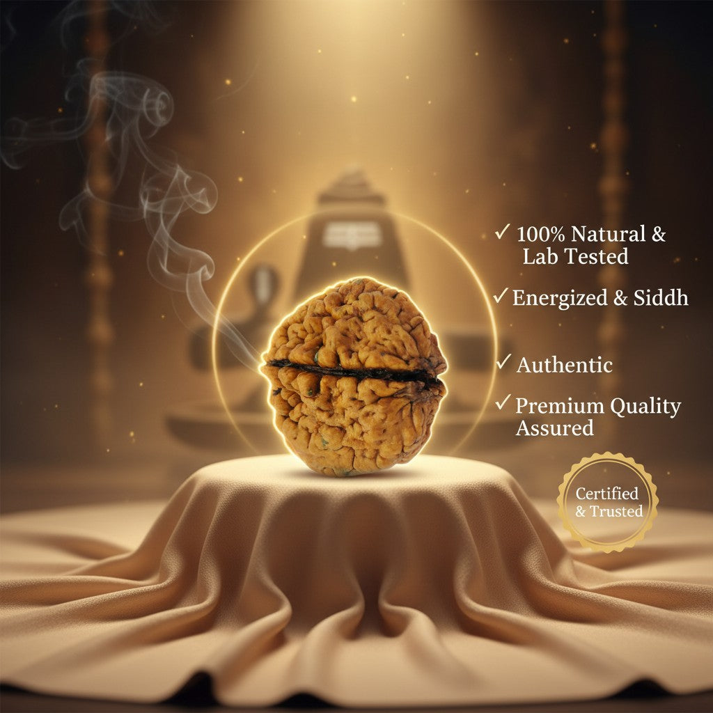 RudraPrana™ 2 Mukhi Rudraksha Pendant - Nepal Origin