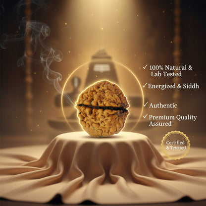 RudraPrana™ 2 Mukhi Rudraksha Pendant - Nepal Origin