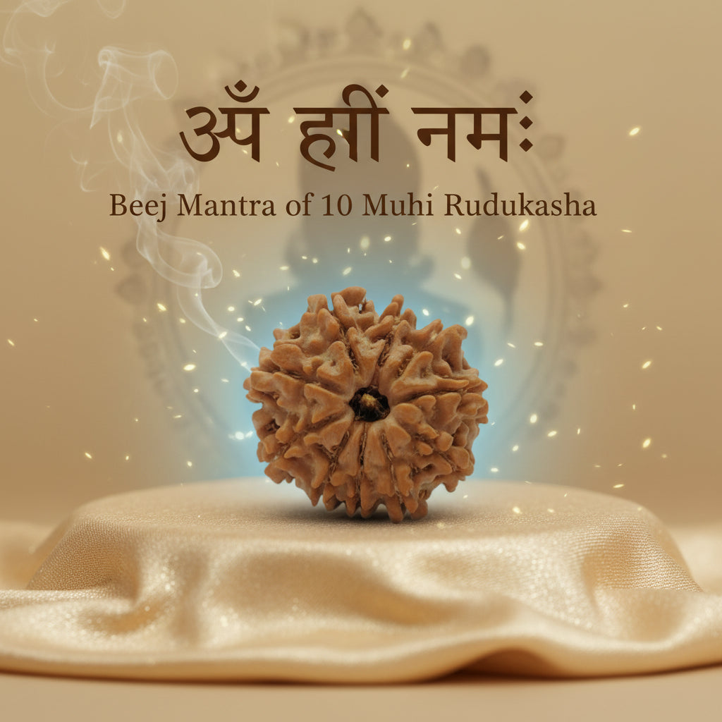 RudraPrana™ 10 Mukhi Rudraksha Pendant - Nepal Origin
