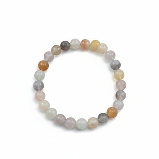 RudraPrana™ Rainbow Moonstone Intuition & New Beginnings Bracelet (8 MM)