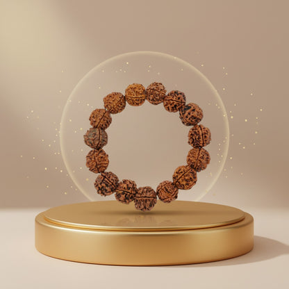 RudraPrana™ Divine 5 Mukhi Rudraksha Bracelet (8MM Beads)