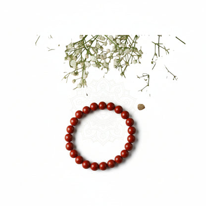 RudraPrana™ Red Jasper Grounding & Protection Bracelet (8 MM)