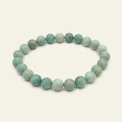 RudraPrana™ Amazonite Mental Clarity & Emotional Balance Bracelet (8 MM)