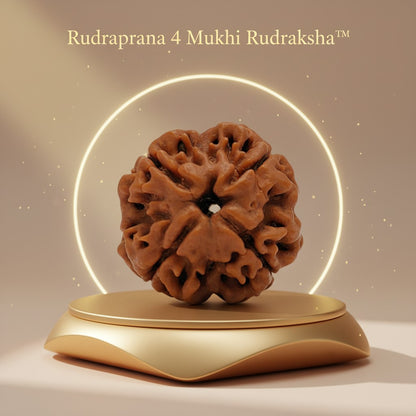 RudraPrana™ 4 Mukhi Rudraksha Pendant - Nepal Origin