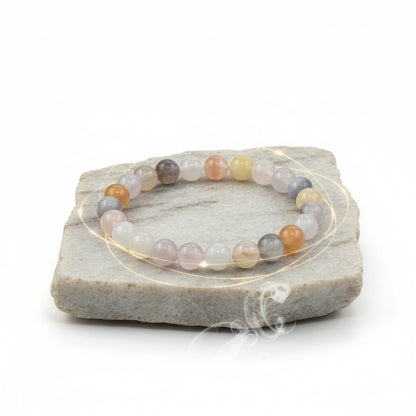 RudraPrana™ Rainbow Moonstone Intuition & New Beginnings Bracelet (8 MM)
