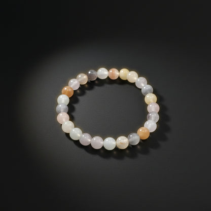 RudraPrana™ Rainbow Moonstone Intuition & New Beginnings Bracelet (8 MM)