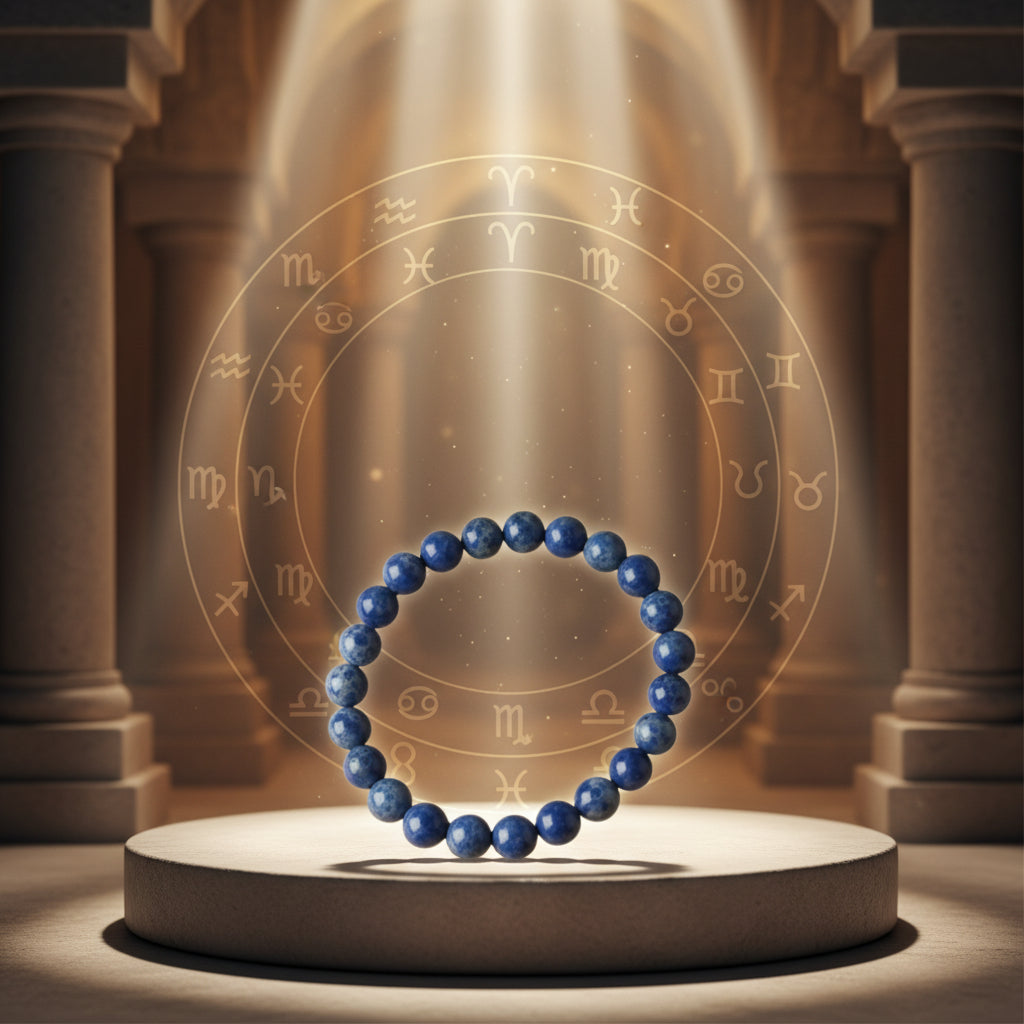 RudraPrana™ Sodalite Communication & Mental Clarity Bracelet (8 MM)