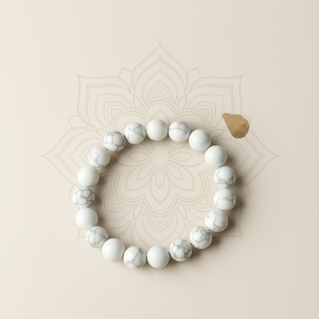 RudraPrana™ Howlite Calming & Emotional Stability Bracelet (8 MM)