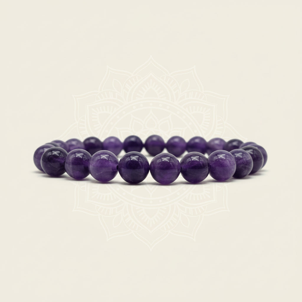 RudraPrana™ Amethyst AAA Meditation & Concentration Bracelet (8 MM)