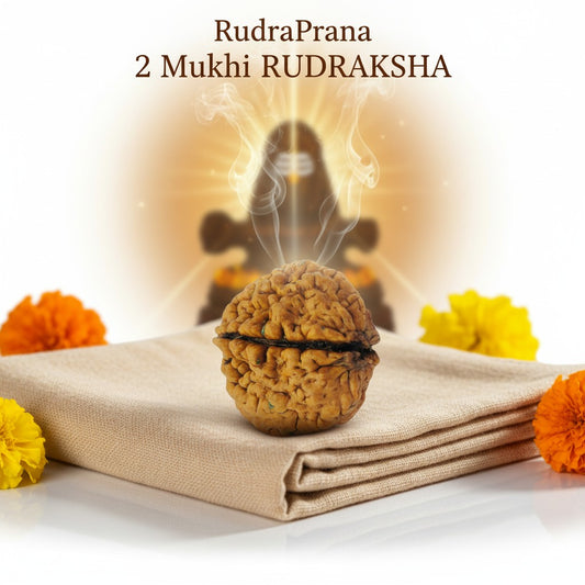 RudraPrana™ 2 Mukhi Rudraksha Pendant - Nepal Origin