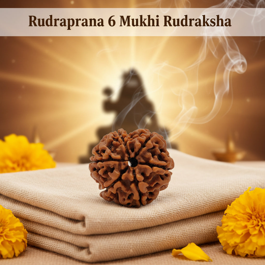 RudraPrana™ 6 Mukhi Rudraksha - Nepal Origin