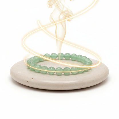 RudraPrana™ Green Aventurine Prosperity & Emotional Healing Bracelet (8 MM)