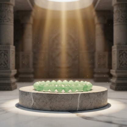 RudraPrana™ Green Aventurine Prosperity & Emotional Healing Bracelet (8 MM)