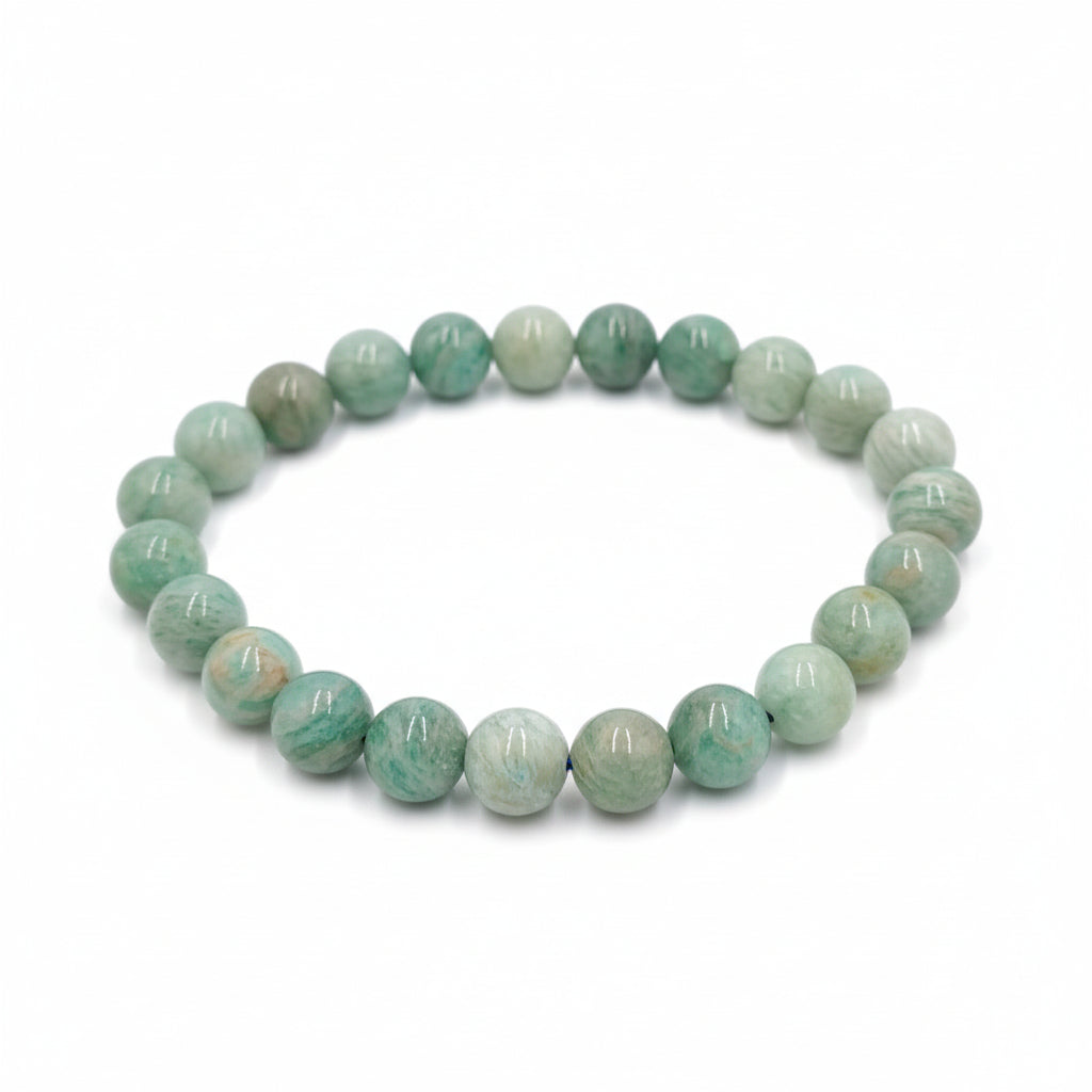 RudraPrana™ Amazonite Mental Clarity & Emotional Balance Bracelet (8 MM)