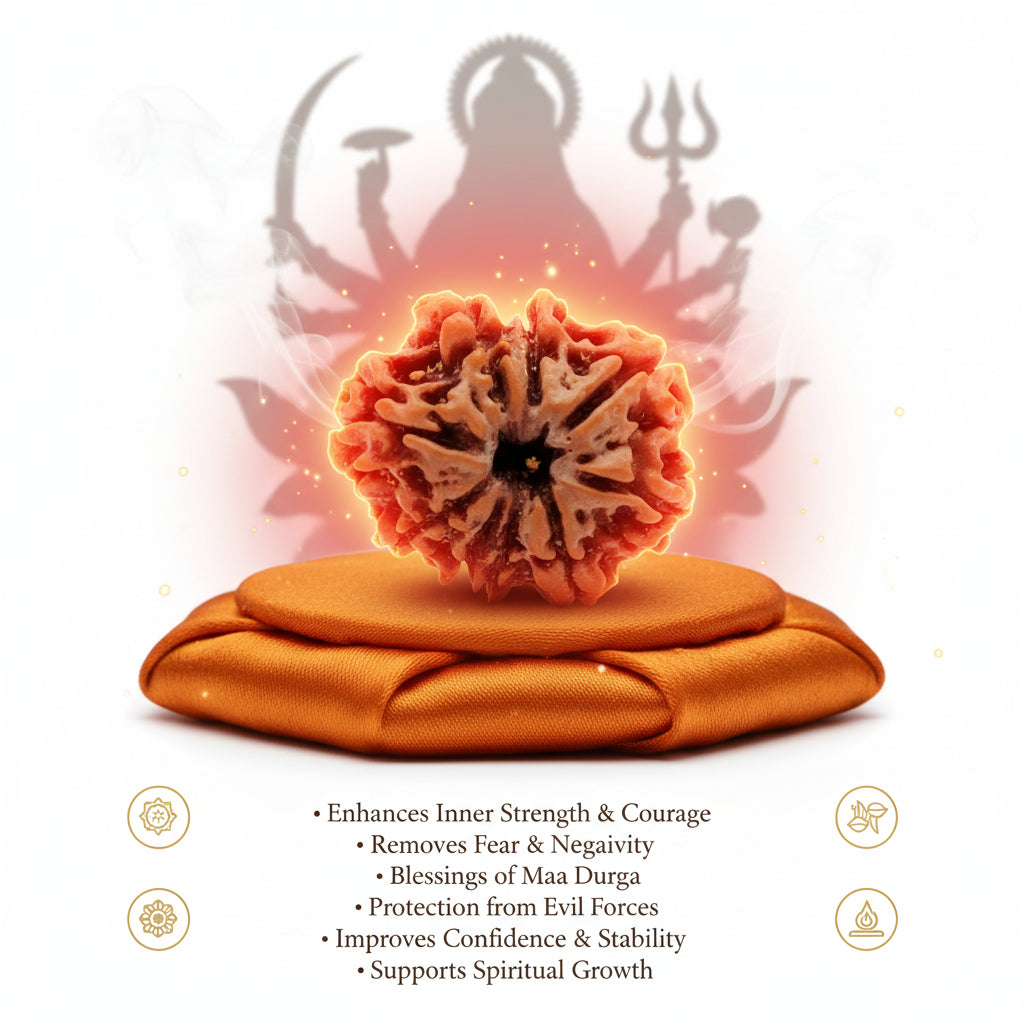 RudraPrana™ 9 Mukhi Rudraksha Pendant - Nepal Orgin