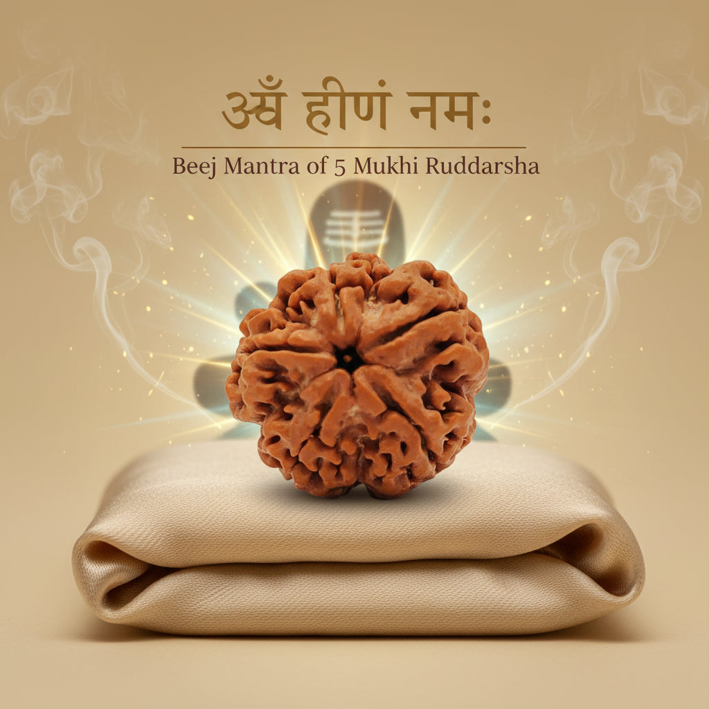 RudraPrana™ 5 Mukhi Rudraksha Pendant - Nepal Origin